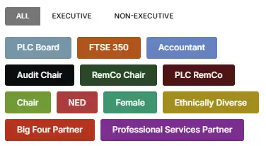 Advanced search filters for board headhunters and private equity firms on The Board Directory